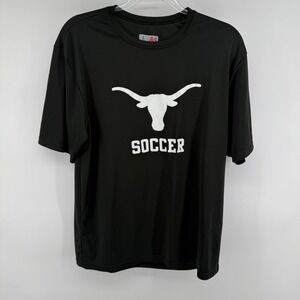 A4‎ Adult L Black Soccer Longhorn Graphic T Shirt Tee